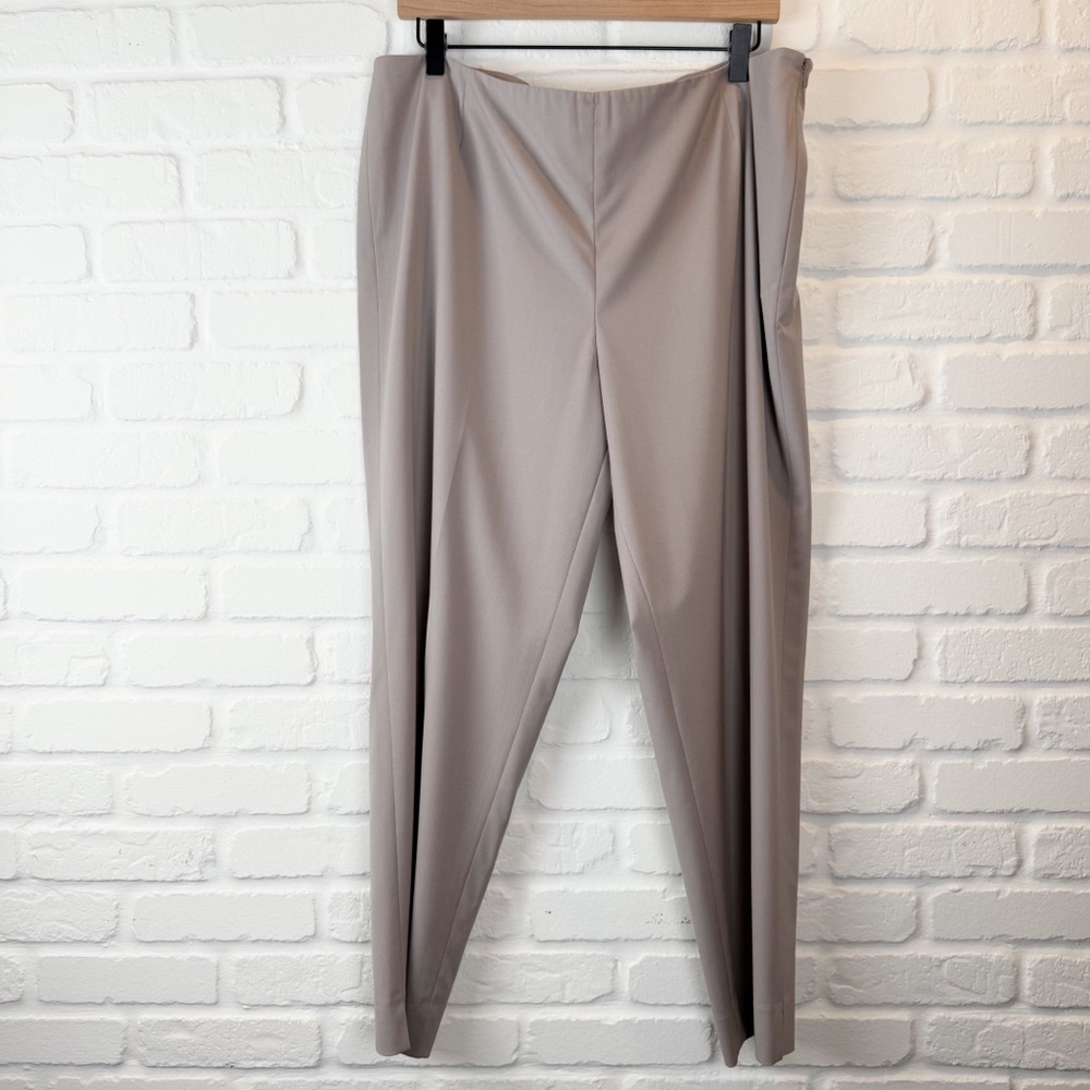 Lafayette 148 Stanton Trousers Khaki Tan Drift Side zip Pants Office NWT 14